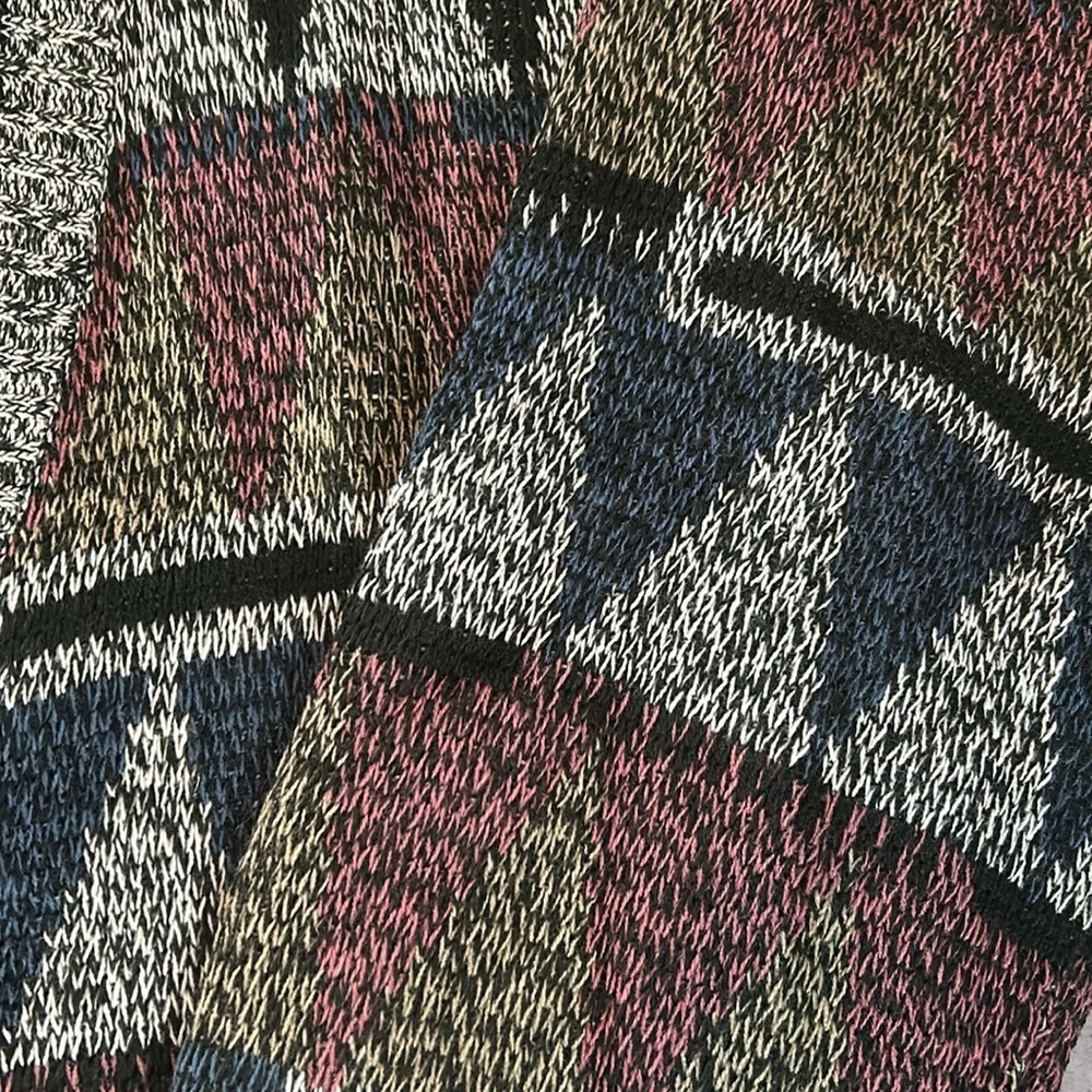 Textured Geometric Button-Front Cardigan - Multi Color - Picture 3 of 8